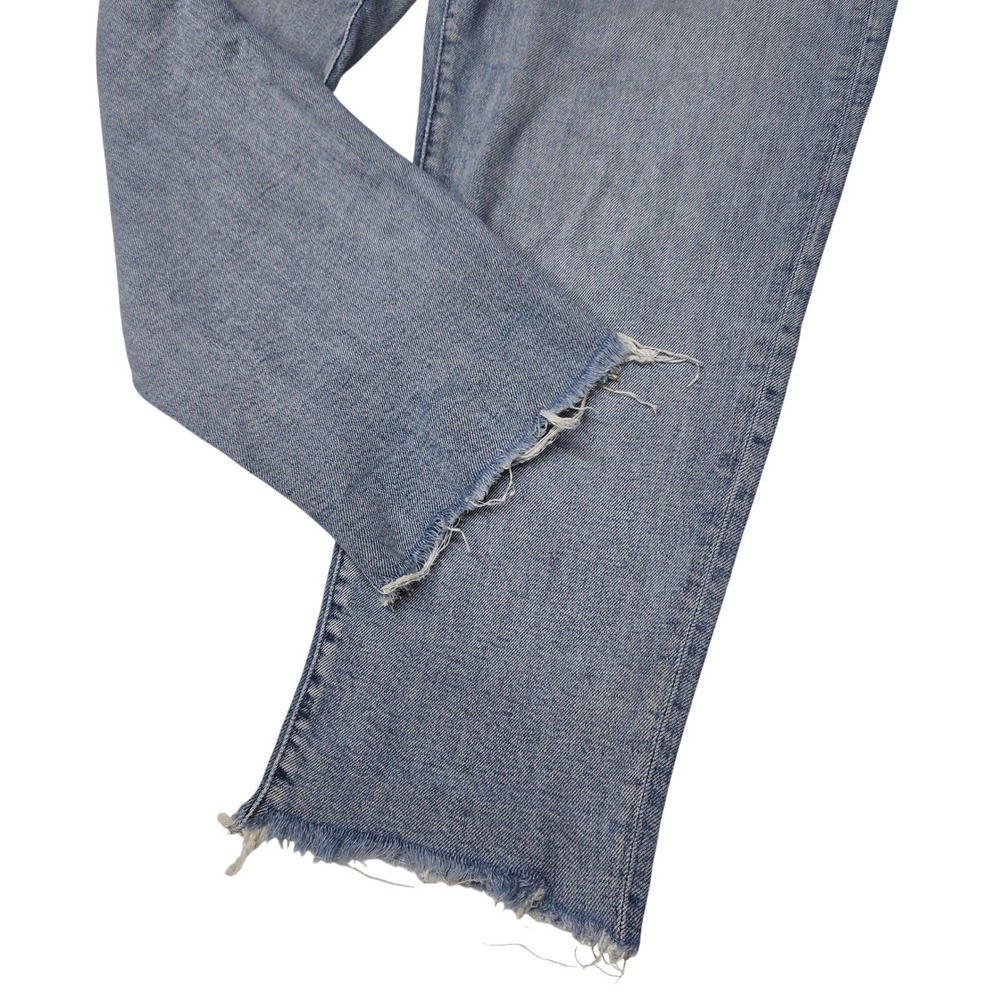 Banana Republic High Rise Straight Leg Jeans Light Wash Raw Hem Vintage 30P - Picture 2 of 9